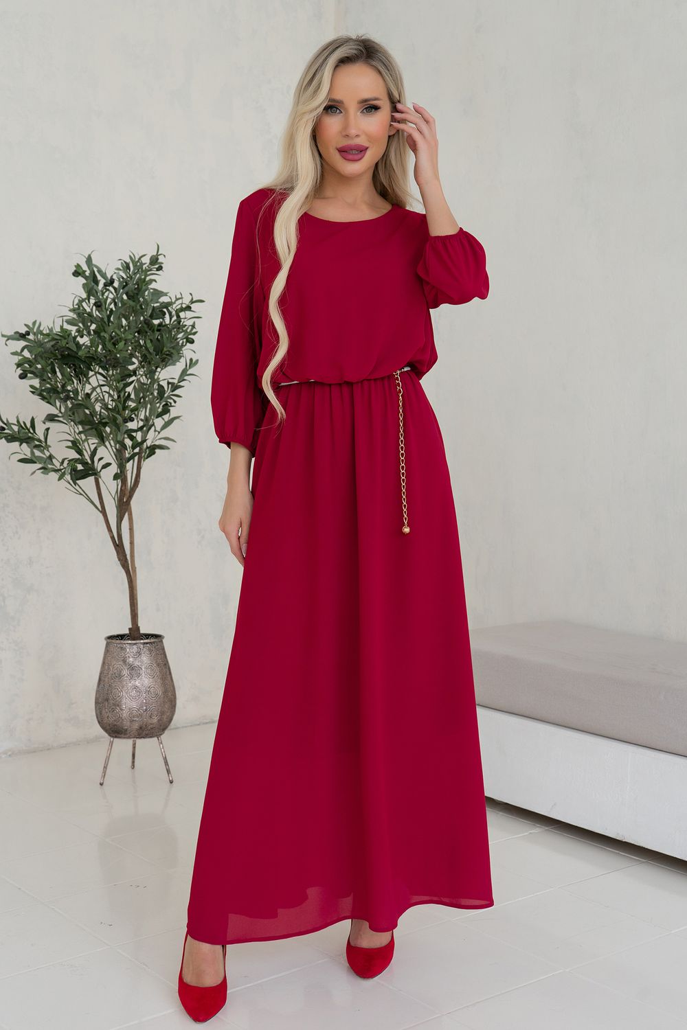 Платье Селеста (марсала)-48р-р Р11-1088/31 Nikol