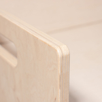 Стул перевертыш Чек, 74х34х34, растущий детский стол и стул 2в1 из фанеры березы, прозрачный лак