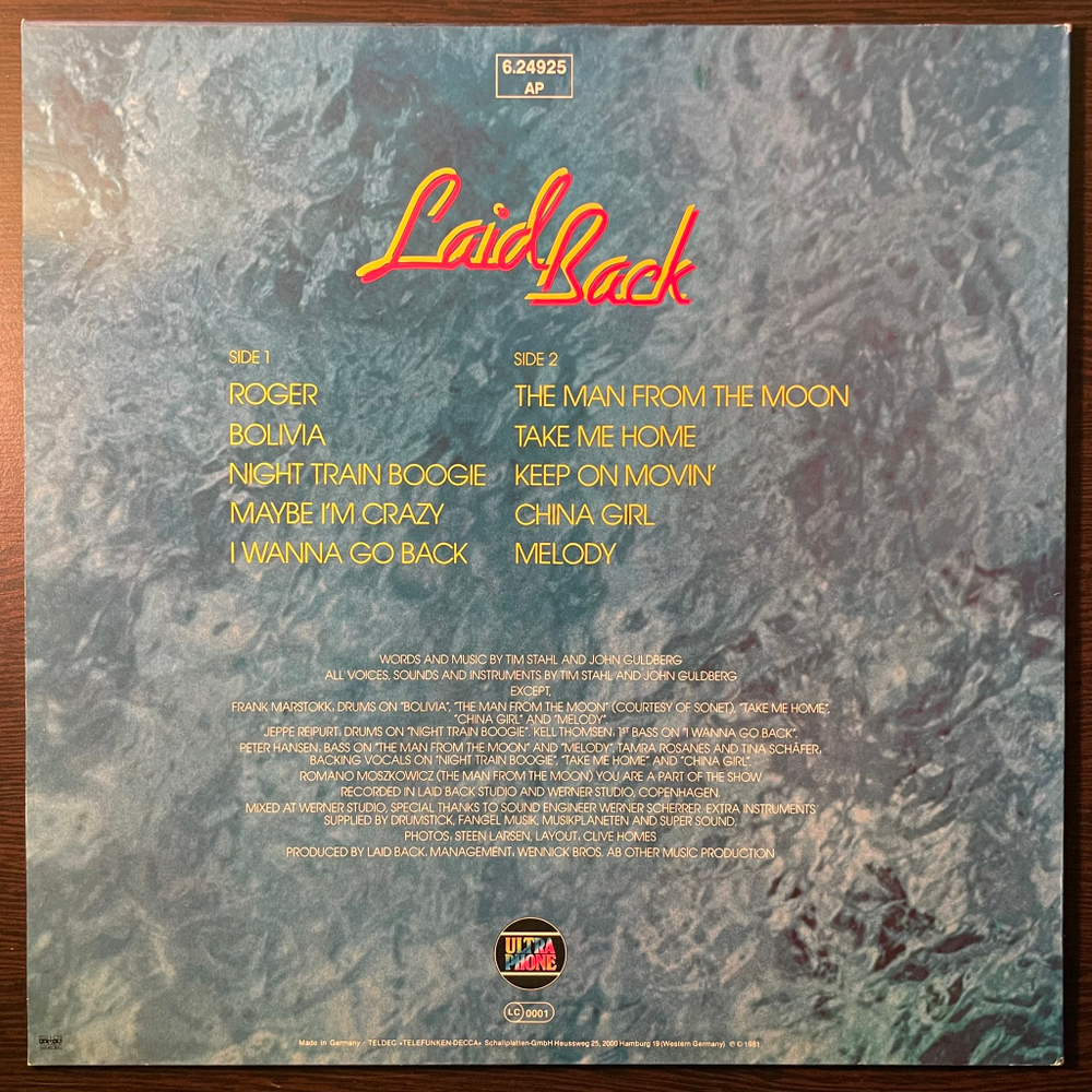 Laid Back ‎– Laid Back (Германия 1981г.)