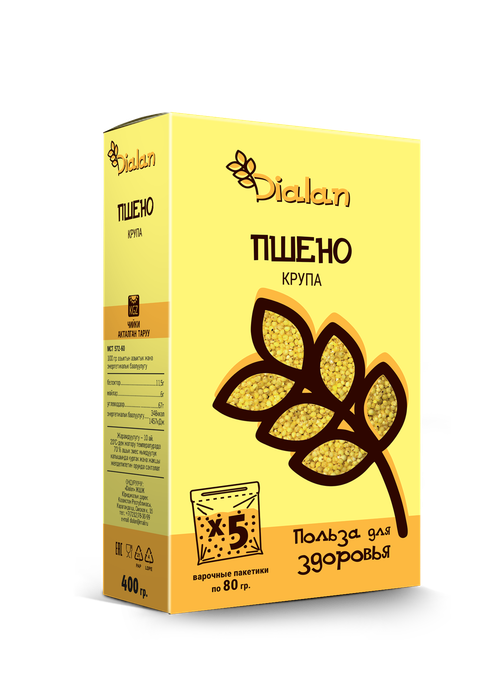 Пшено 400 гр. (кор) Dialan