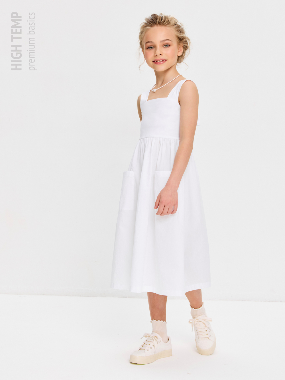 Сарафан из хлопка с бантом на спинке