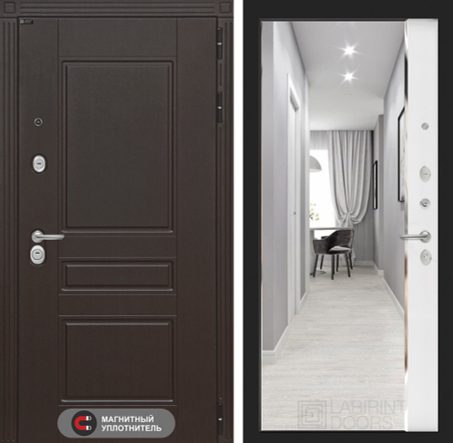 Мегаполис зеркало Панорама белый софт