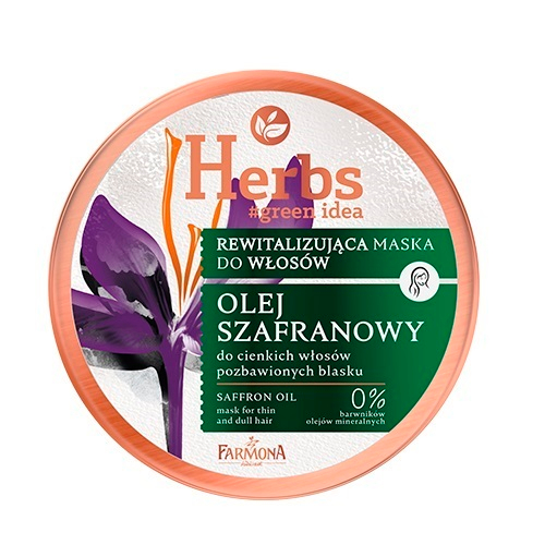 Антивозрастная маска для тонких волос с маслом Шафрана Farmona Herbs 250мл