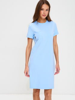 Домашнее платье из трикотажа с карманом