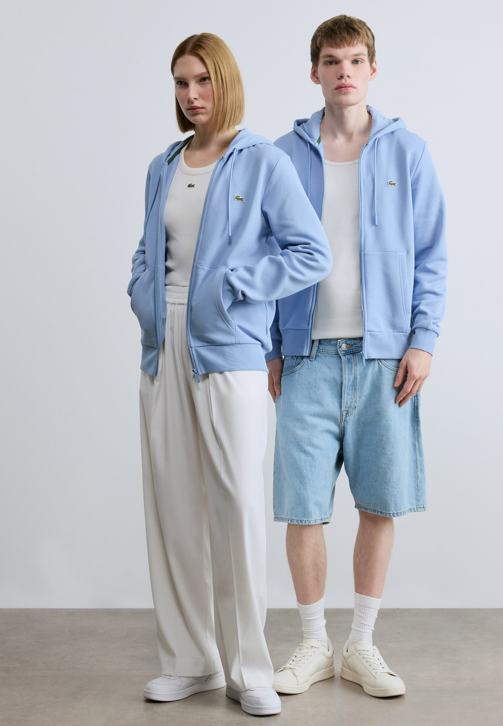 Lacoste Толстовка на молнии - Голубой (LA222S089-K18)
