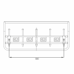 Вешалка настенная с полкой, ЗМИ, Ажур 60, ВСПА 202 М, медный антик