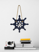 Декор дома и интерьера "Якорь с канатом", 33*29 см, синий