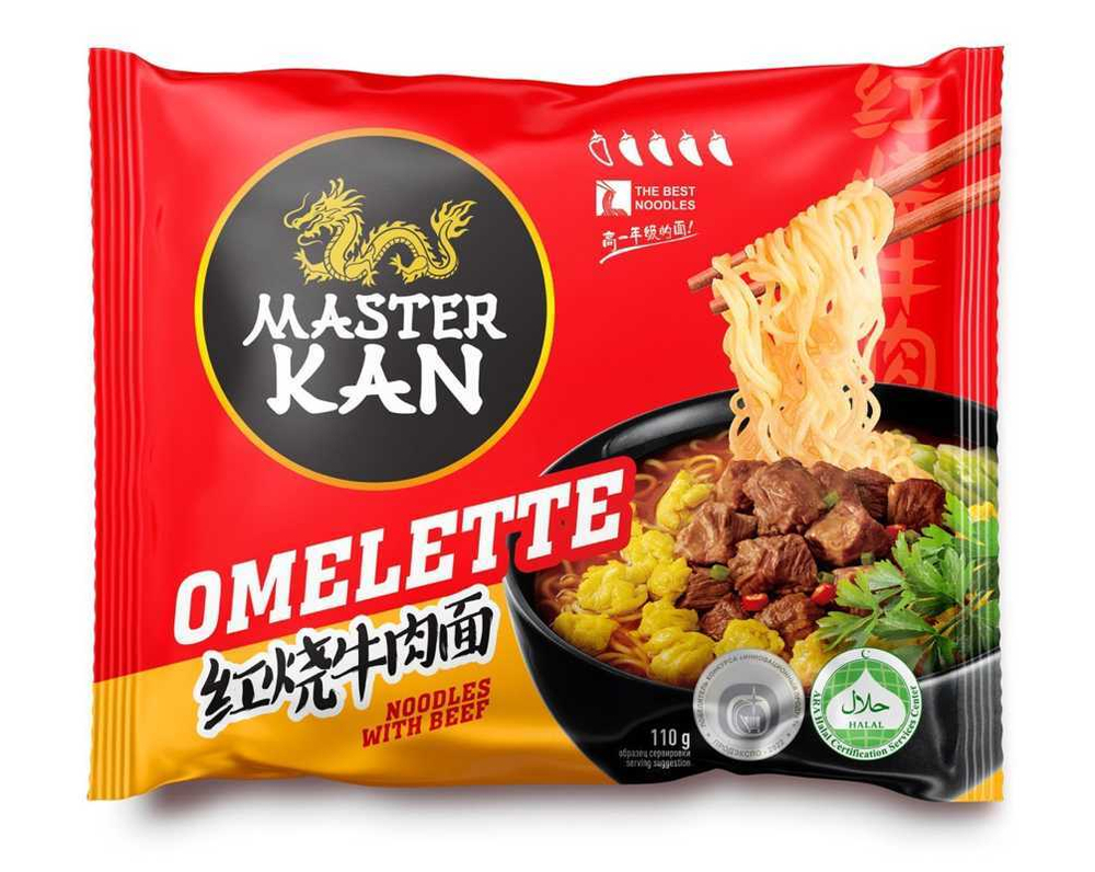 Лапша "Мастер Кан" с омлетом 110гр