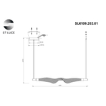 SL6109.203.01 Светильник подвесной ST-Luce Золотистый/Белый LED 1*25W 3000K