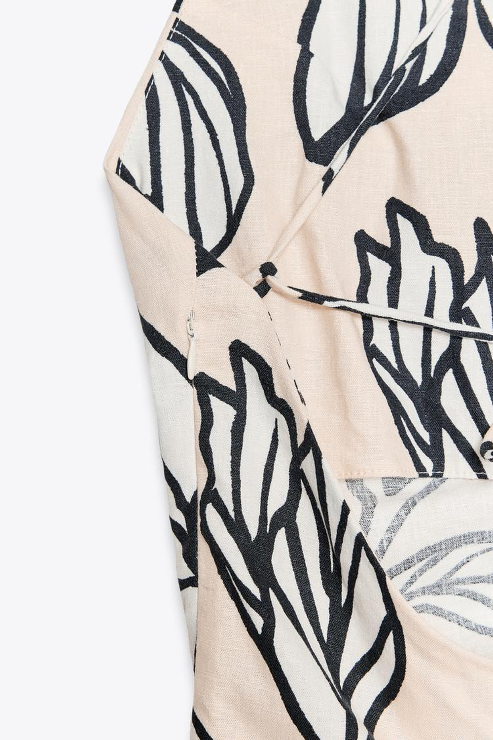 ZARA ТОП ИЗ СМЕСОВОГО ЛЬНА С ОТКРЫТОЙ СПИНОЙ, РАЗНОЦВЕТНЫЙ