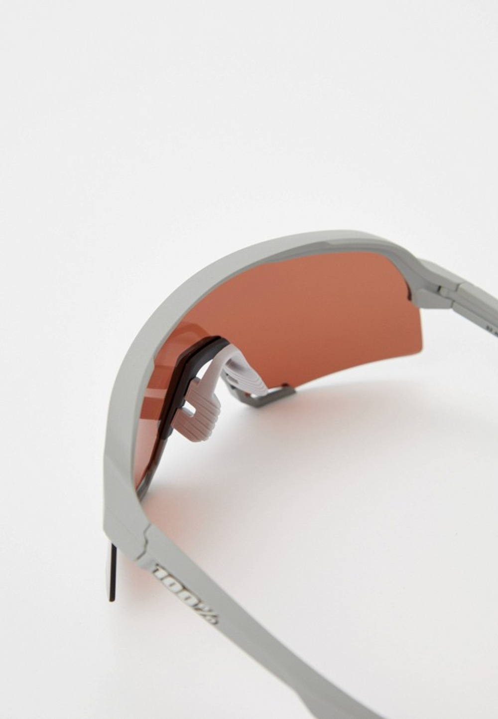 Спортивные очки с диоптриями 100% S3 / Soft Tact Stone Grey / HiPER Crimson Silver Mirror Lens