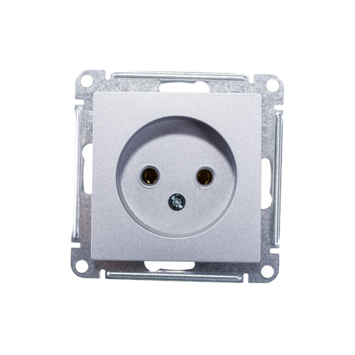 SCHNEIDER AtlasDesign Розетка СУ 1 мест. алюминий пластик.осн. ATN000341