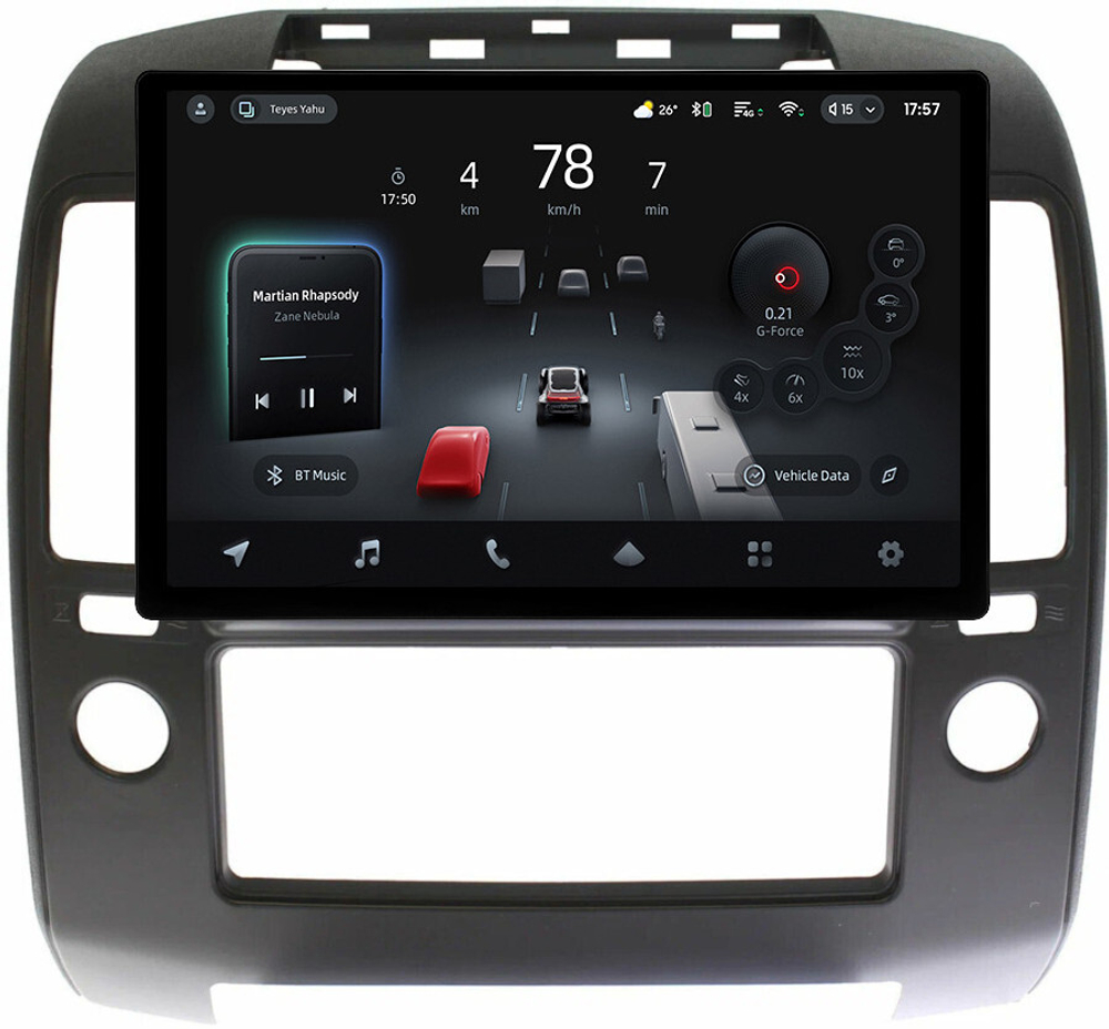 Магнитола для Nissan Navara D40 2004-2014 (кондиционер) - Teyes CC4-PRO монитор 13" 2K QLED на Android 13, Snapdragon 778G, 8+128, AI, CarPlay, DSP, 4G SIM-слот