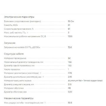 Кабельная сборка с разъемами N-male, кабель 3D-FB, 15 метров