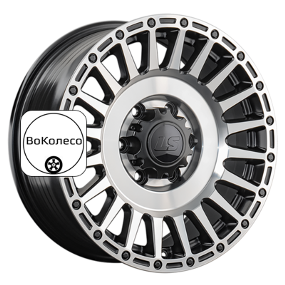 8x17/6x139,7 ET36 D100,1 RC95 BKSF (конус, Колпак+лого) LS FlowForming