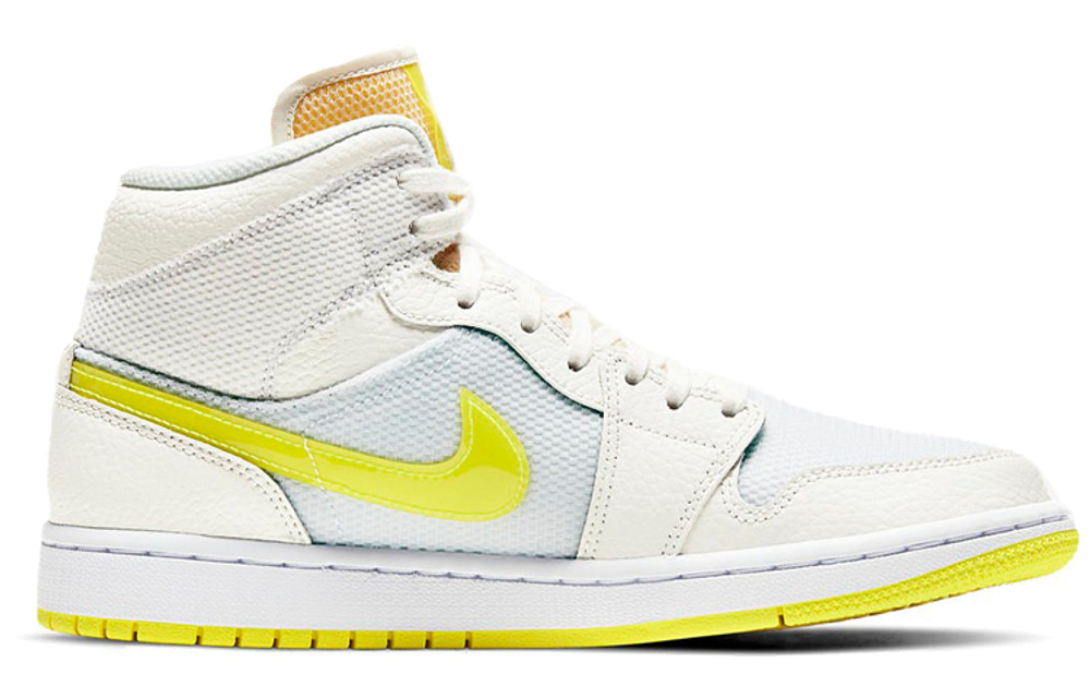 Кроссовки Jordan Air Jordan 1 Mid Se "Voltage Yellow" (Женская размерная сетка)