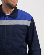 Костюм Лигор-2 Премиум СОП К. (тк.Смесовая,240) п/к, т.синий/васильковый