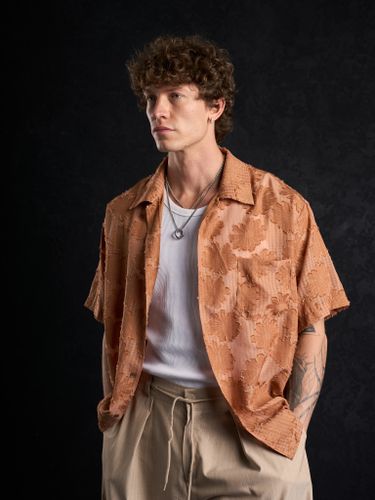 Оранжевая рубашка с коротким рукавом 2s1 studio