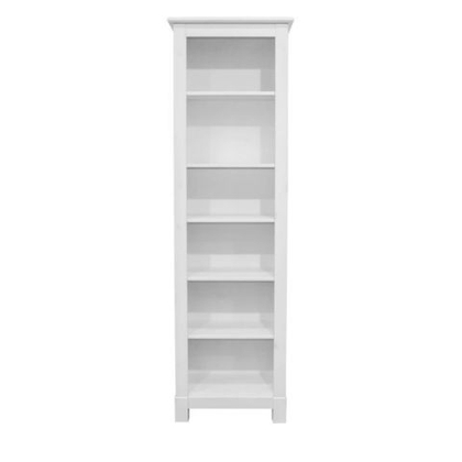 Шкаф для книг, 55x180x33, Рауна 00, белый воск