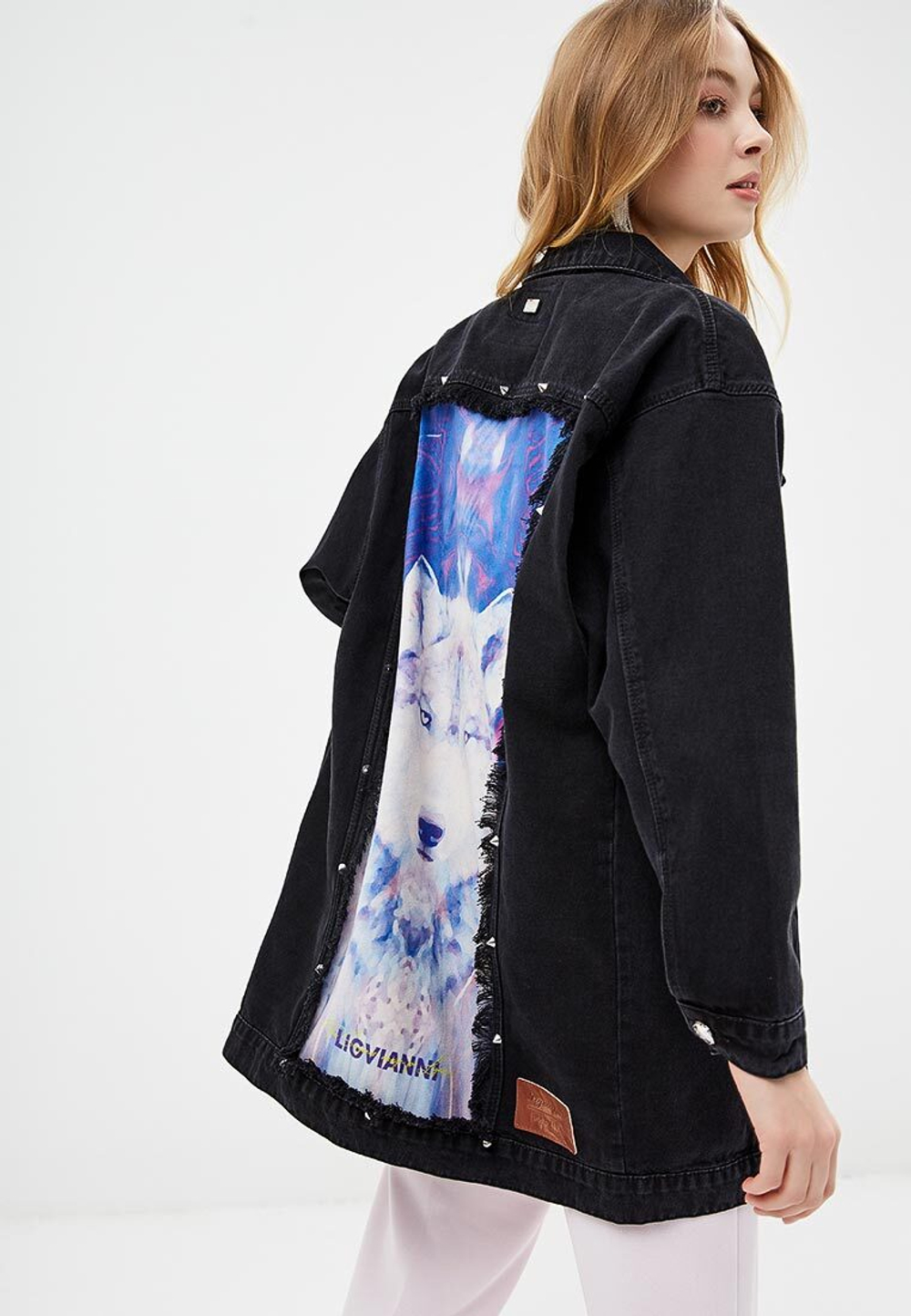 LIGVIANNI Джинсовая куртка Denim Jacket The Wolf in Forest