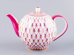 Чайник заварочный форма Тюльпан рисунок Сетка-Блюз 2 арт. 80.86209.00.1