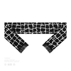 Шарф двусторонний ТАЙНА Колючка, черный/белый