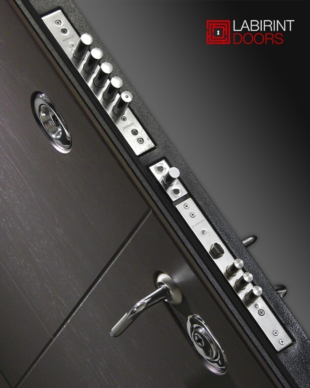 Дверь входная Лабиринт URBAN 04 - Беленый дуб металлическая