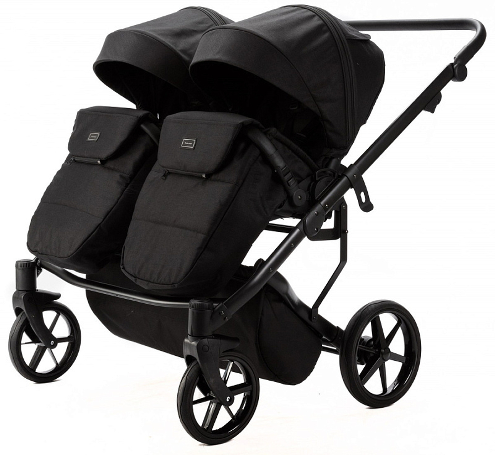 Детская коляска Adamex Leo Duo 2 в 1 TK53 TIP (ЧЕРНЫЙ)
