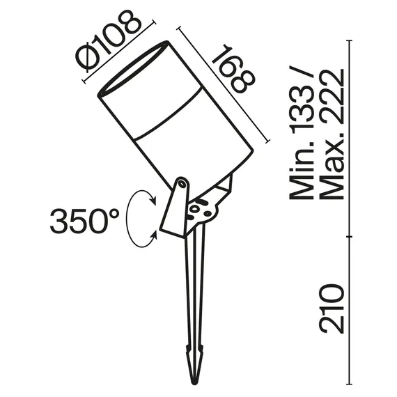 Ландшафтный светильник Bern 3000K 15Вт IP 65 Outdoor o050fl-l15w3k
