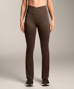 OYSHO Брюки-клеш Perfect-adapt с V-образной талией, темно-коричневый