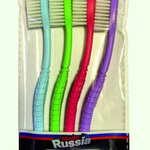 Зубная щетка ассорти «ЭКОНОМ», жесткость средняя, в пакете с еврохолдером 4шт