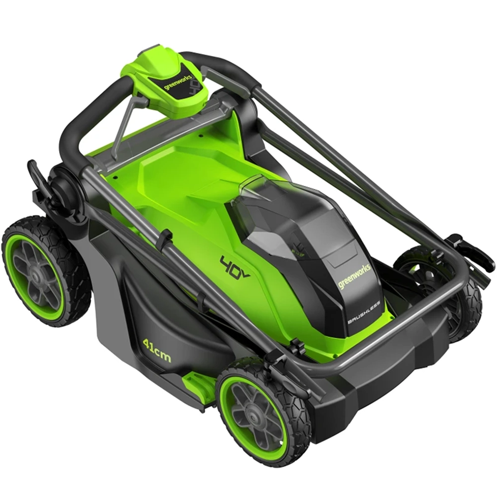Газонокосилка аккумуляторная Greenworks GD40LM411 40В (1 x 5 Ач, ЗУ) нож 41 см, 2521007UG