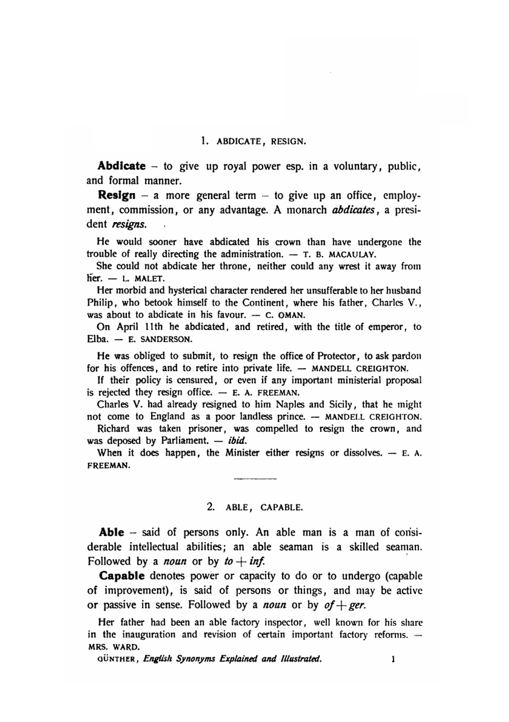 English Synonyms Explained & Illustrated | J.H. A. Günther