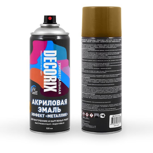 Эмаль аэроз. DECORIX акрил.  металлик медь 520мл  0103-07 DX