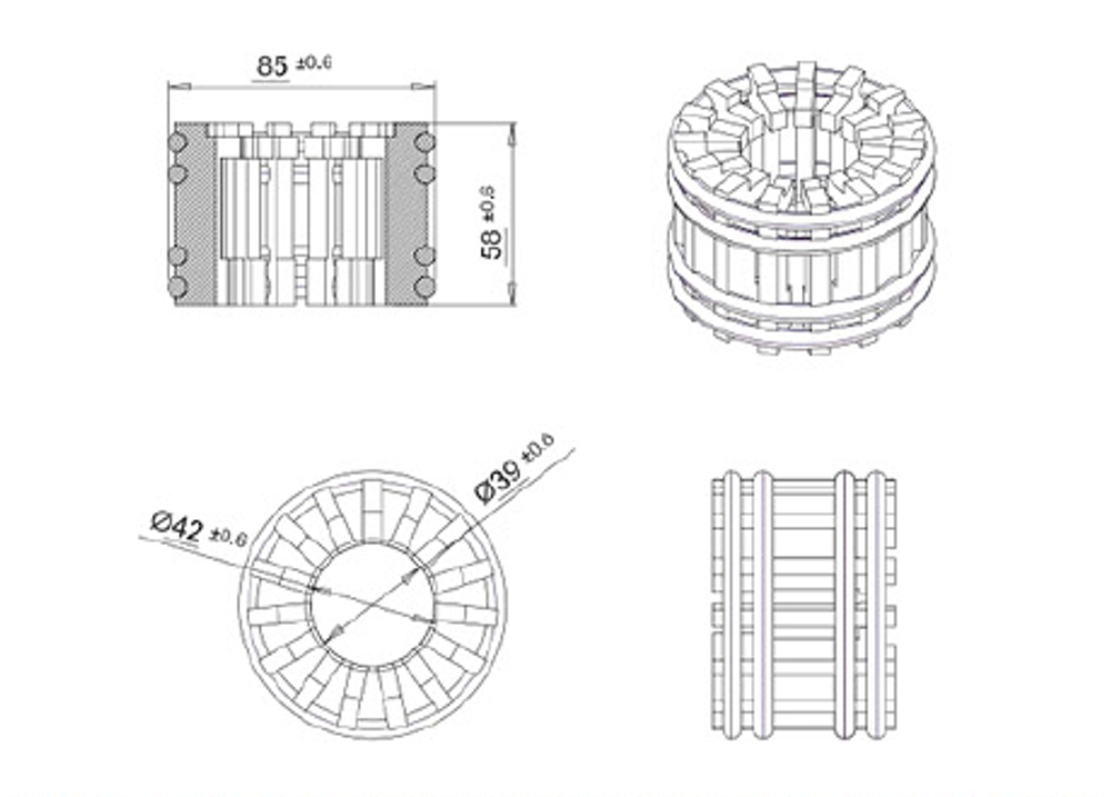 Контакт ламельный YF-5-1250A, 30 sheet