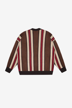 Кардиган RUFF GLOBAL Shadow Stripes Cardigan, Коричневый