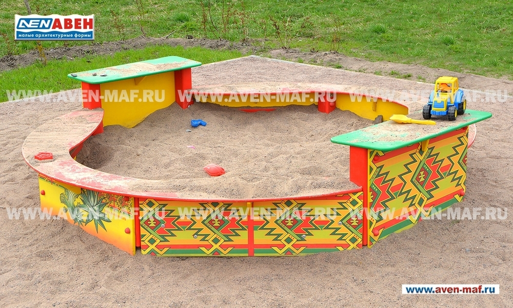 Песочный дворик Паровозик с горкой