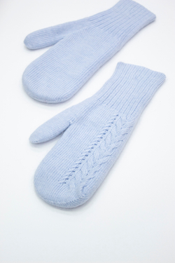 Варежки В028-04 голубые