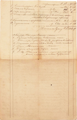 Билет и счет по книжной торговли А. Смирдина (сына).1859