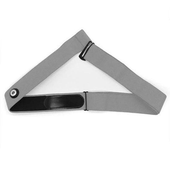 Сменный ремешок с электродами для монитора сердечного ритма, кардиодатчика HRM для Garmin, Polar, Wahoo, 45 мм (Серый)