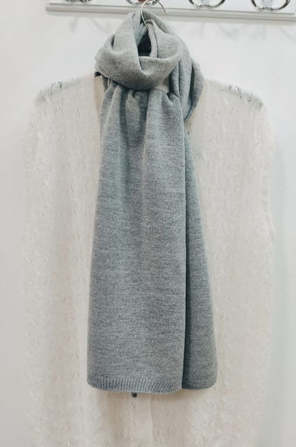 Оренбургский шерстяной шарф Ш501-03 серый