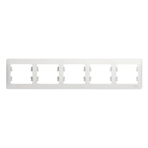 GLOSSA 5-постовая РАМКА, горизонтальная, БЕЛЫЙ