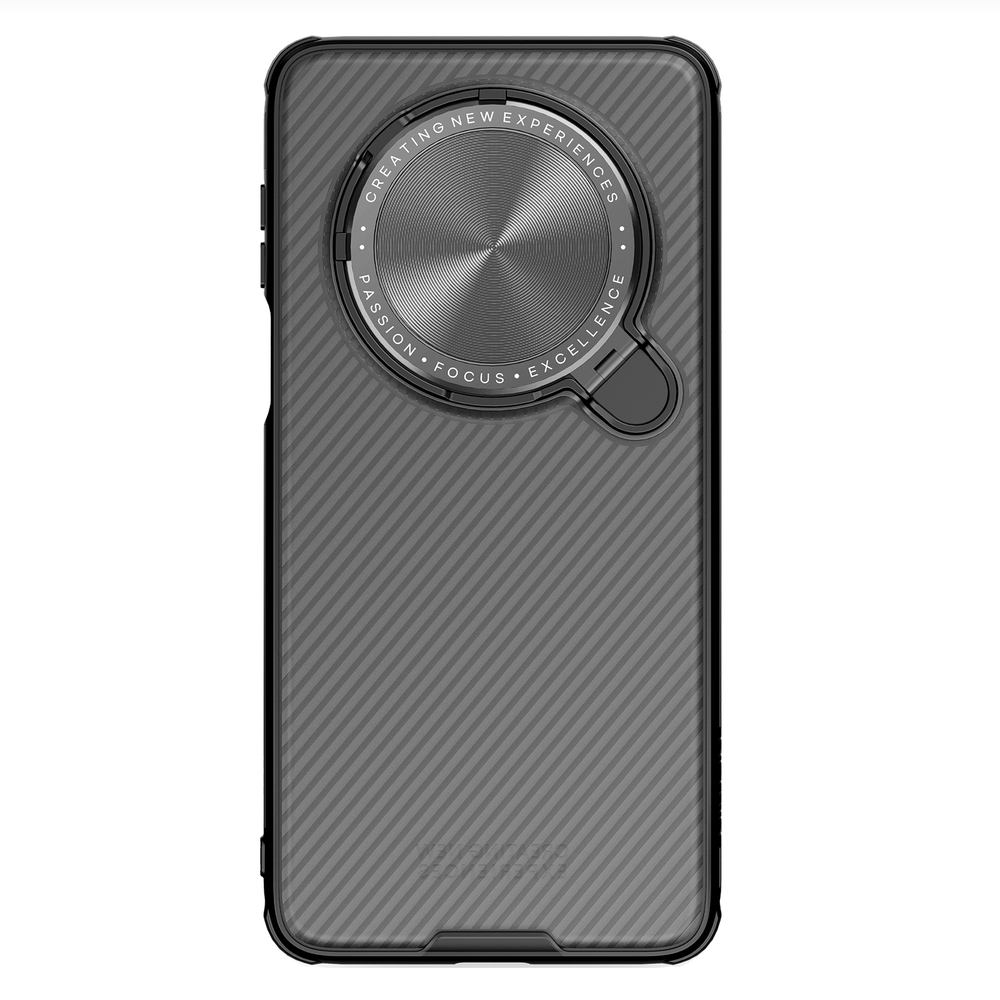 Чехол прозрачный тонированный (Transparent Black) от Nillkin с металлической откидной крышкой для камеры на Huawei Mate 70 Pro и 70 Pro+, серия CamShield Prop Case