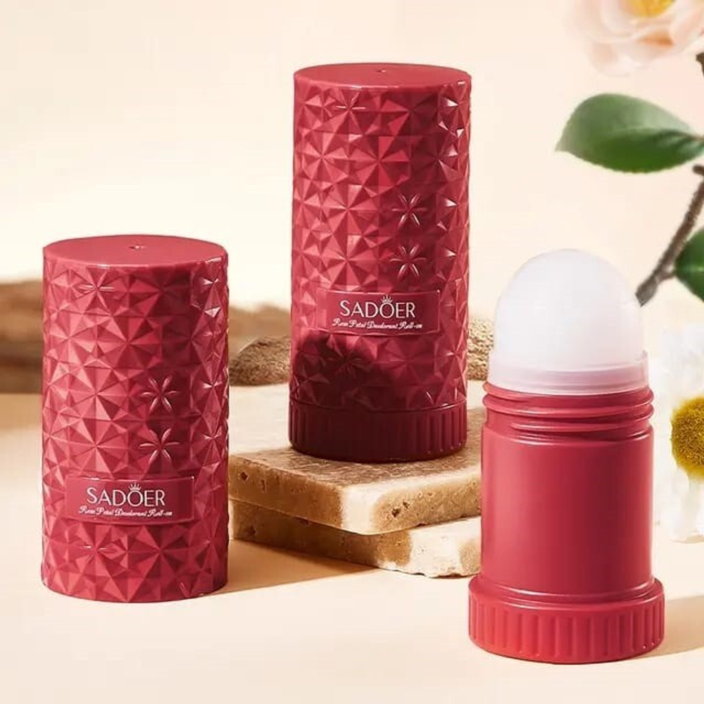 Sadoer Rose Petal Deodorant Roll-on, 40ml - Дезодорант женский (Роза, Лилия, Пачули)