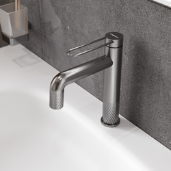 Смеситель для раковины STWORKI Левангер S07010GB вороненая сталь