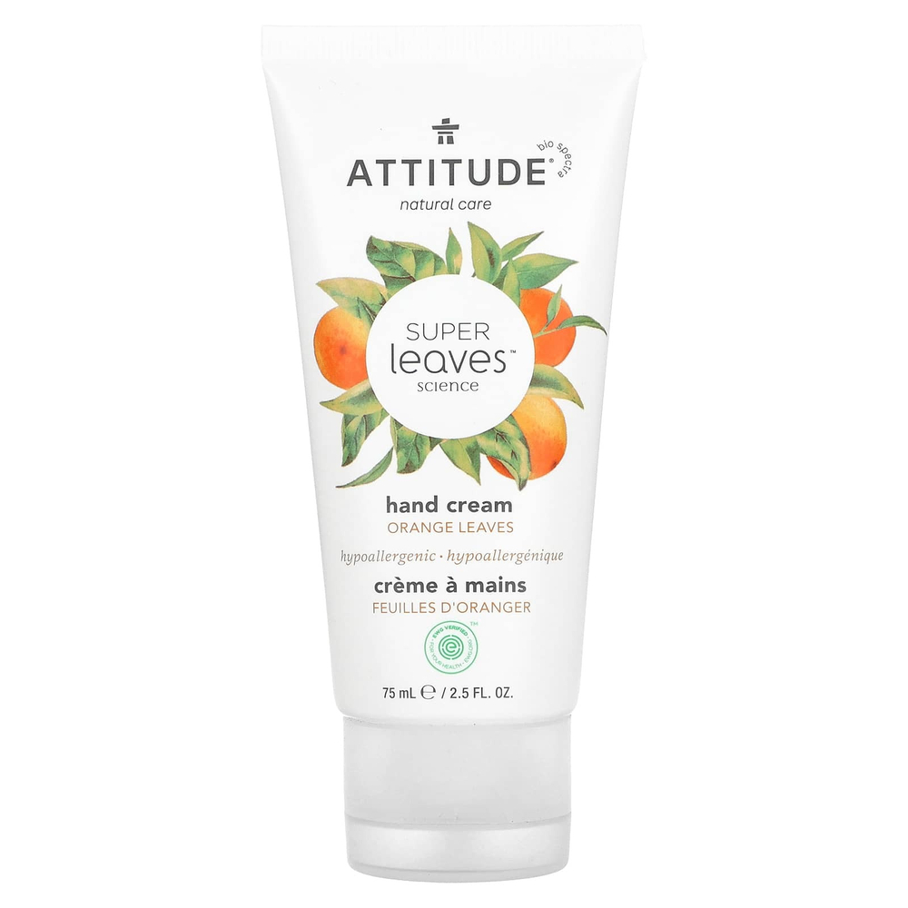 ATTITUDE, Super Leaves Science, крем для рук, листья апельсина, 75 мл (2,5 жидк. унц.)