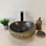 Раковина из речного камня RS-66030 36х32х15 из натурального камня