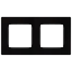 Рамка для розеток и выключателей ЭРА Серия 12 12-5202-06 на 2 поста, Классик, чёрный