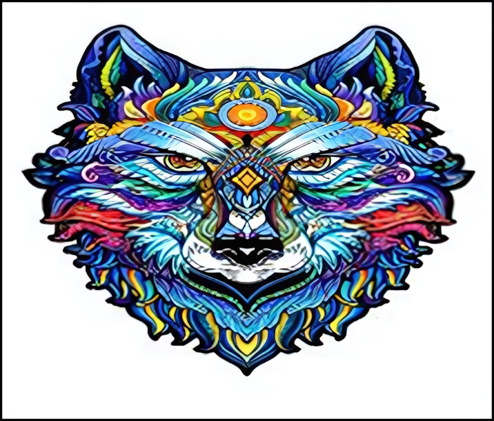 Пазл деревянный фигурный "Волк" МС-5577-3 (Basir)