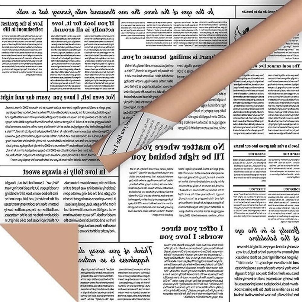 ЛИСТ 2х-ст "Газета" 58*58/20шт ШАМПАНЬ